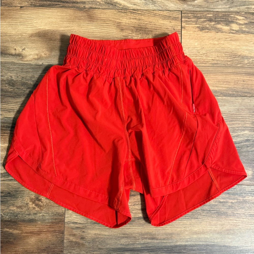 lululemon athletica Vibrant Red  tracker Athletic Shorts